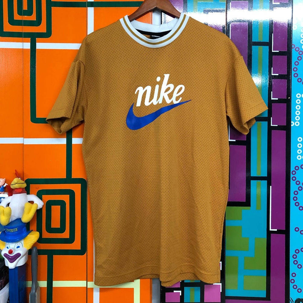 Nike Heritage Golden Mustard Mesh Jersey Shirt